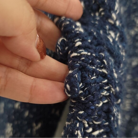 Goodthreads Chunky Cable Knit Cardigan Sweater 3-Button Navy Blue Preppy NWT - Picture 6 of 12